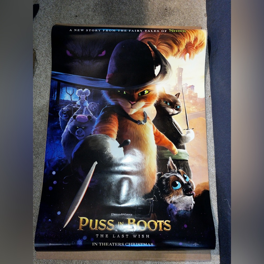 official puss and boots the last wish double sided movie poster  (27x40 inches)